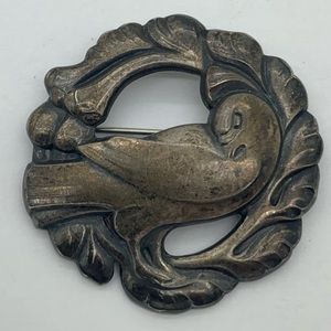 Georg Jensen 925 Denmark Bird Pin Brooch